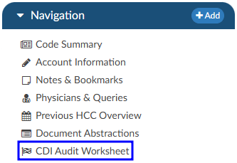 CDI Audit Viewer in the Navigation Tree