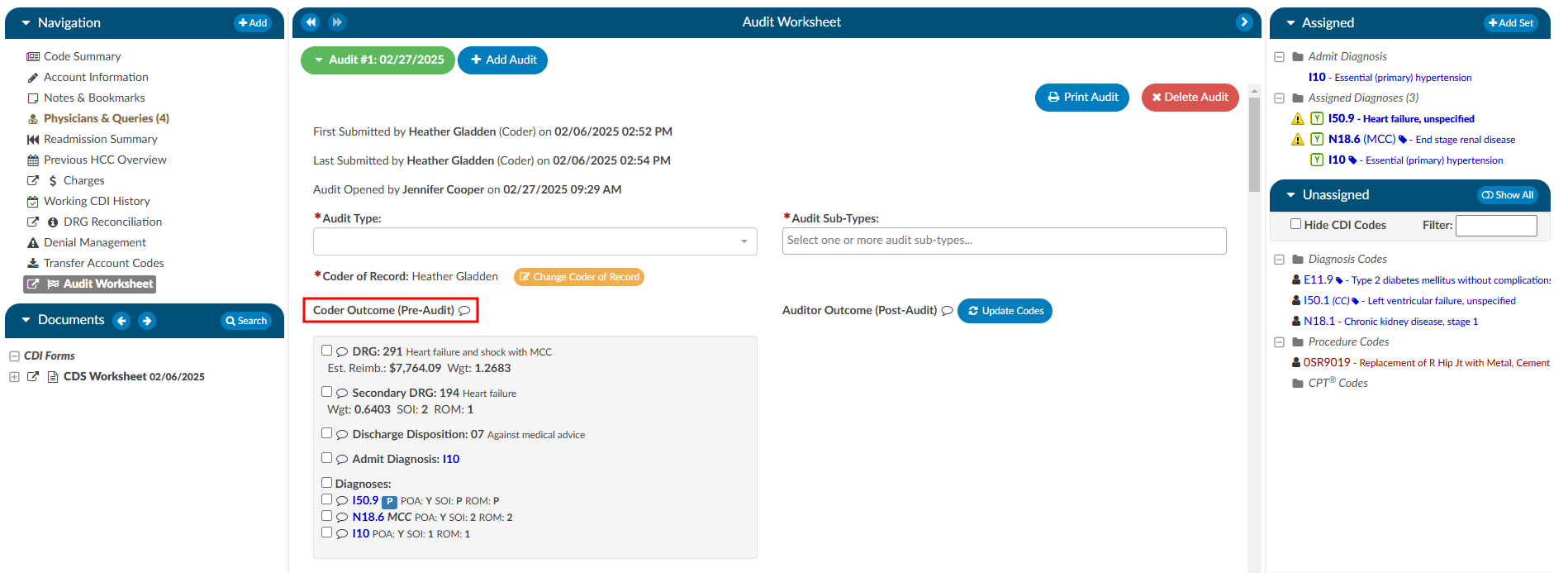 Audit Worksheet