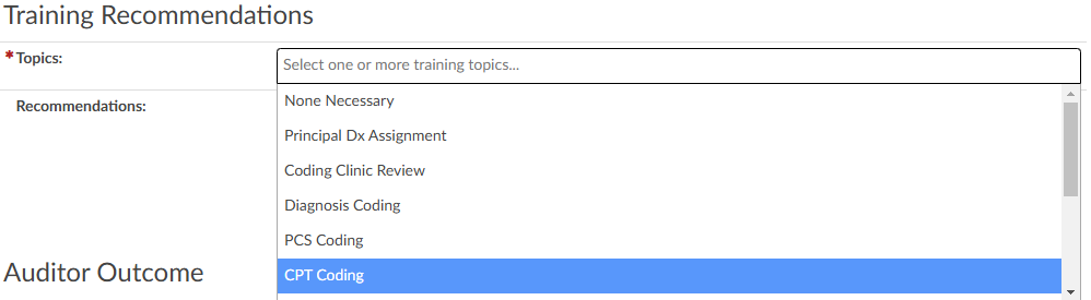 Training Recommendations