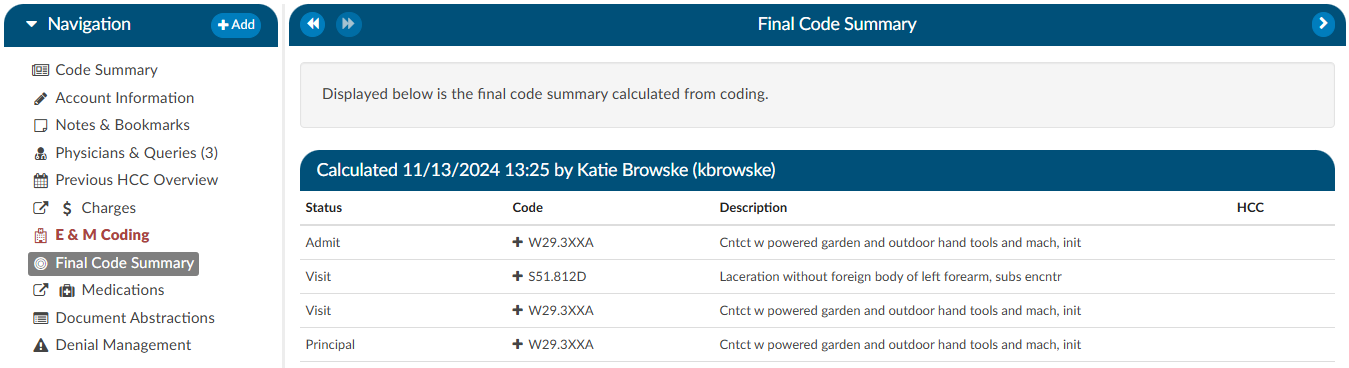 Final Code Summary