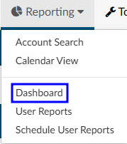 Reporting Menu Dashboard
