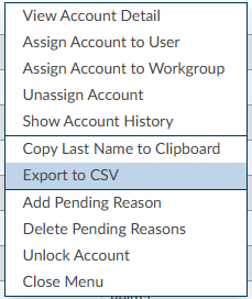Export to CSV