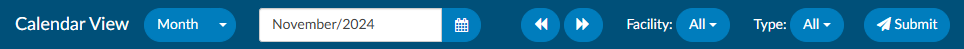 Calendar View Control Keys