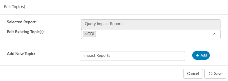 Edit Topics Dialog