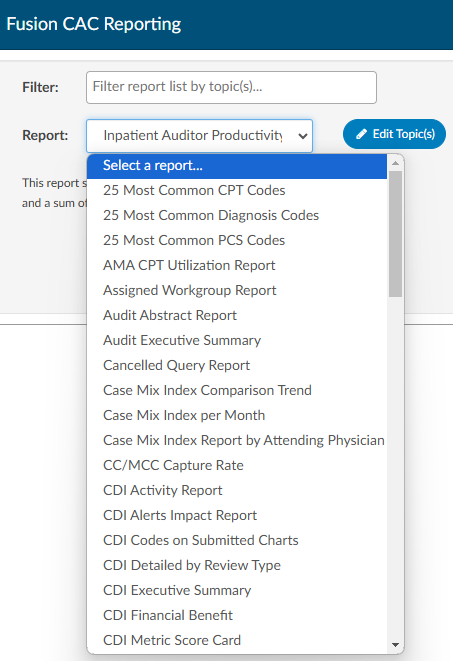 User Report List