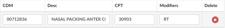 CDM Entry with Modifier
