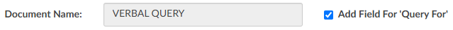 Add Field For ‘Query For’