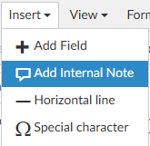 Insert Internal Note