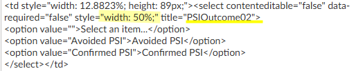 Modified Width
