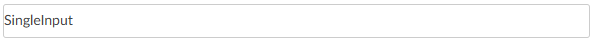 Single Input Field