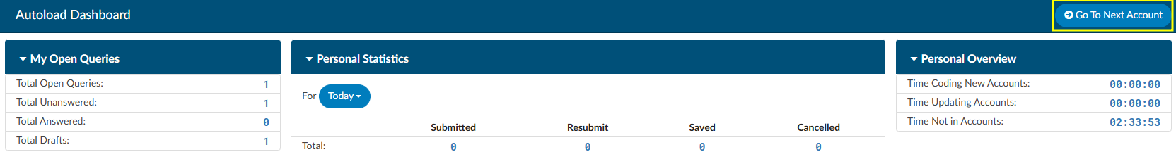 Autoload Dashboard