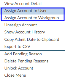 Manual Account Assignment