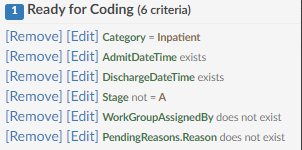 Ready for Coding Criteria