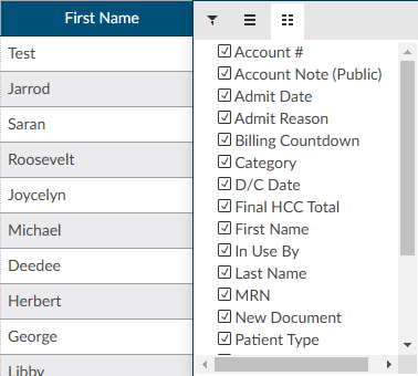 Hide or Show Columns
