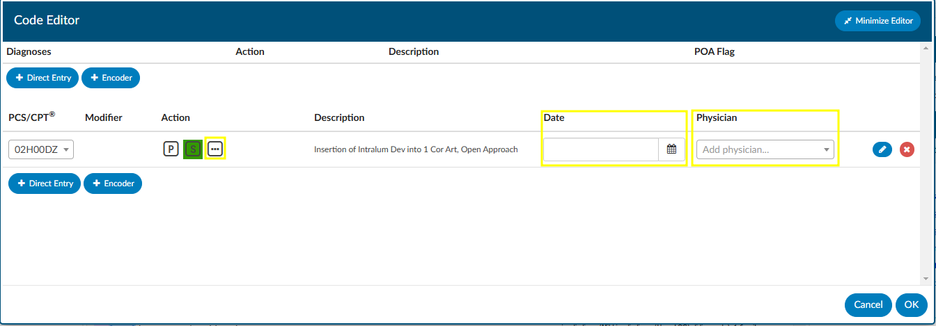 Procedure Code Editor