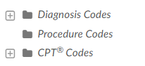 Categorized Codes