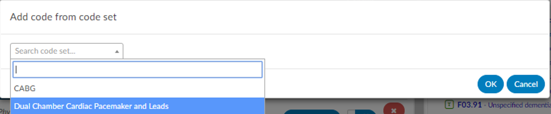 Add Code From Code Set