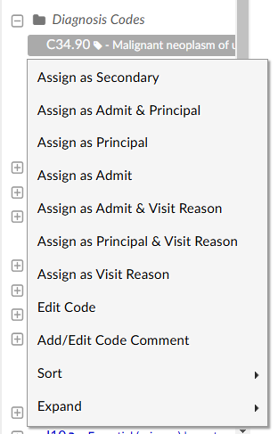 Right Click Code Menu