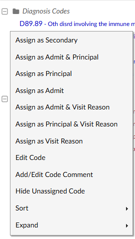 Right Click Code Menu