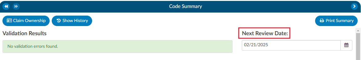 Next Review Date