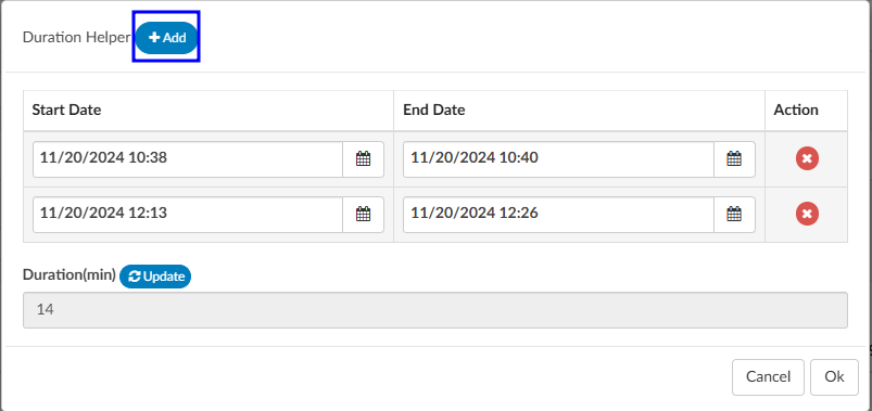 Duration Helper +Add Time