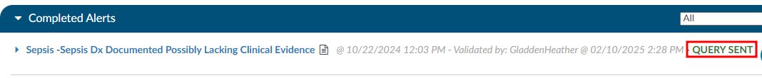 Close Alert Reason