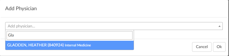 Physician Coder Add Phsyician Box
