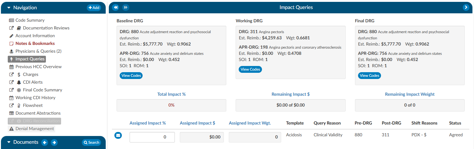 Impact Queries Viewer