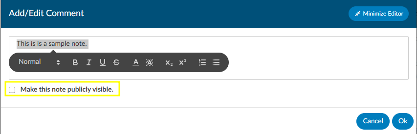 Formatting Notes & Bookmarks