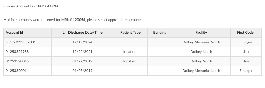 MRN Columns Transfer Codes Viewer