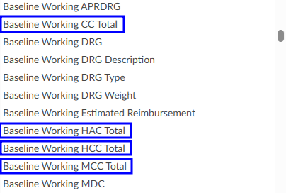 New Baseline Total Fields