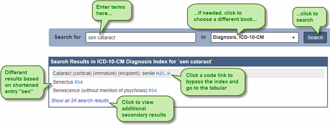 Search for ICD-10-CM Code